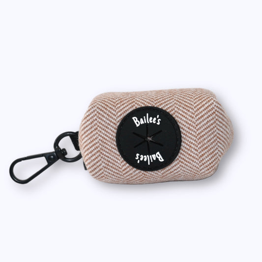 Biscuit Herringbone Poop Bag Holder