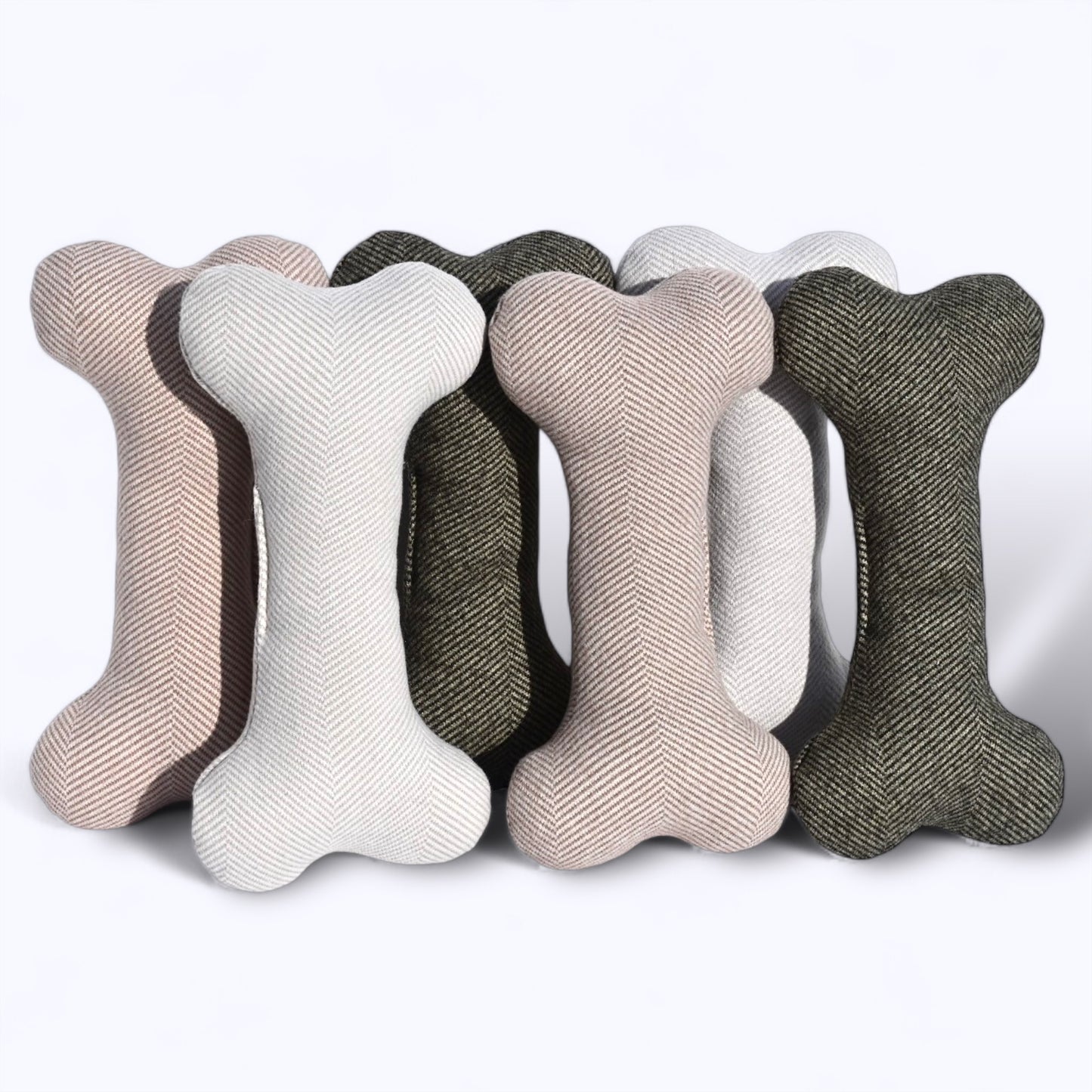 Herring-Bone Soft Dog Toy, Available In Three Colours