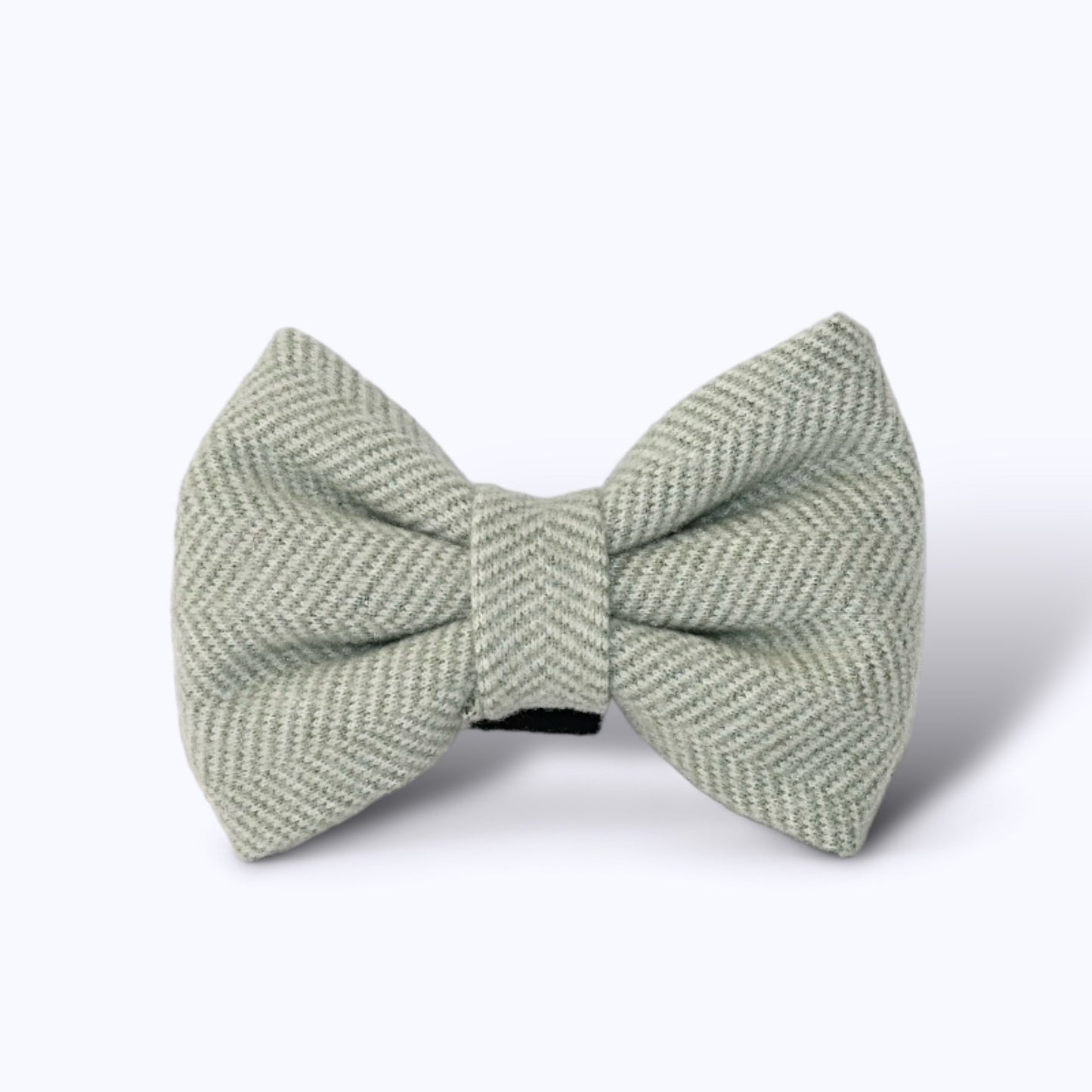 Olive Herringbone Bow Tie