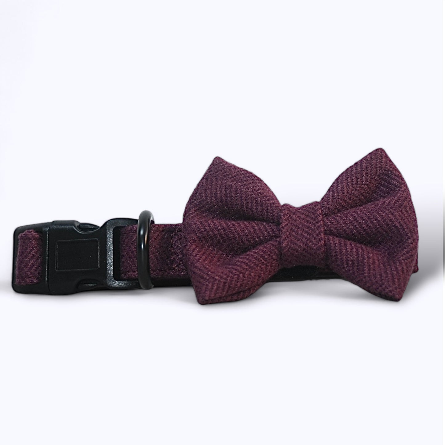 Ruby Herringbone Bow Tie