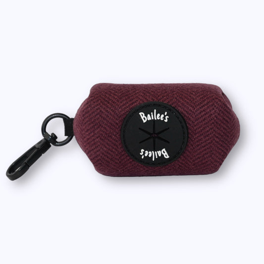 Ruby Herringbone Poop Bag Holder